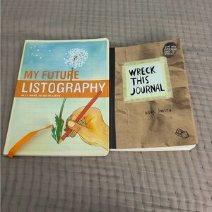 2 Piece- My Future Listography & Wreck This Journal - $20 Journaling Bundle